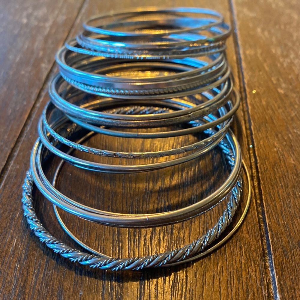 Collected Silver bangle bracelet lot - Picture 6 of 16